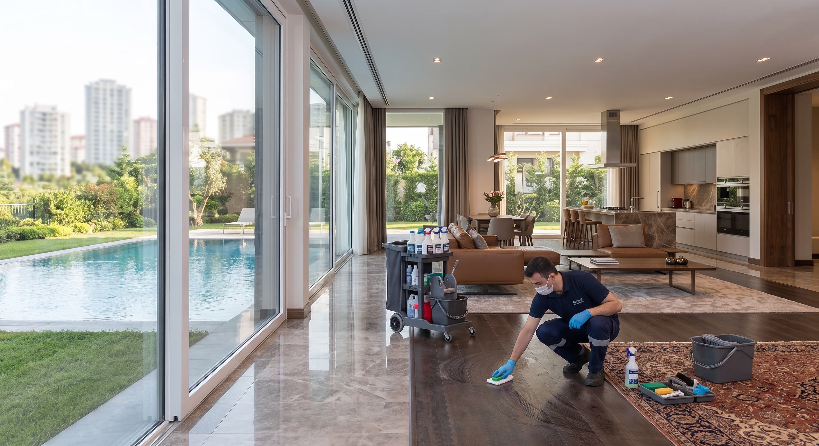 Villa iç mekan temizliği